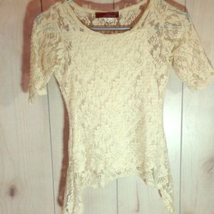 Ivory Lace short sleeve shirt